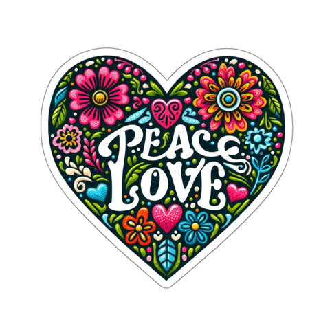 Peace & Love Kiss-Cut Stickers