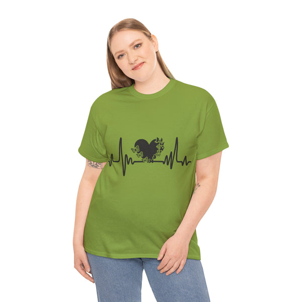 Love is Life Line Plus Size Women Heavy Cotton Tee