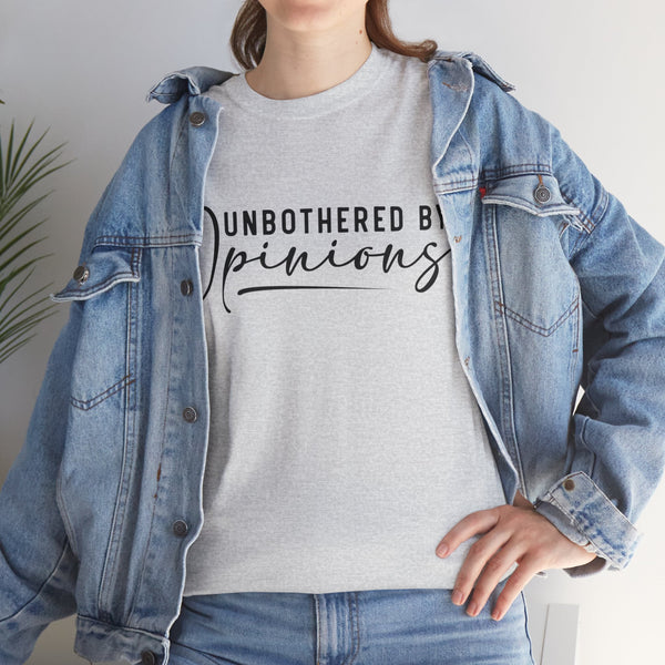 "Unbothered By Opinions" Plus Size Women Heavy Cotton Tee