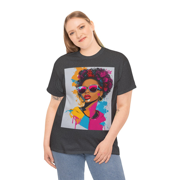 "Black Women" Woman Crewneck T-Shirt: Focus on the Good - Unisex Heavy Cotton Tee