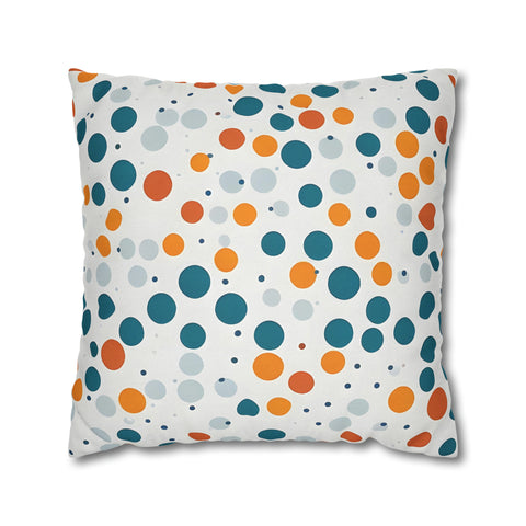 Spring Polka Dots Spun Polyester Square Pillowcase