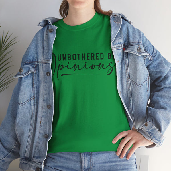 "Unbothered By Opinions" Plus Size Women Heavy Cotton Tee