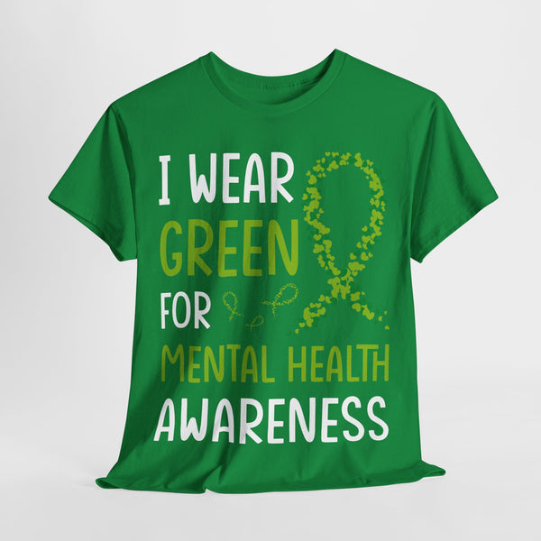 "Mental Health Awareness" Woman Crewneck T-Shirt: Focus on the Good - Unisex Heavy Cotton Tee