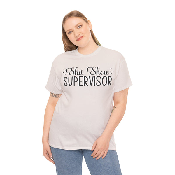 Sh*t Show Supervisor Plus Size Women Heavy Cotton Tee
