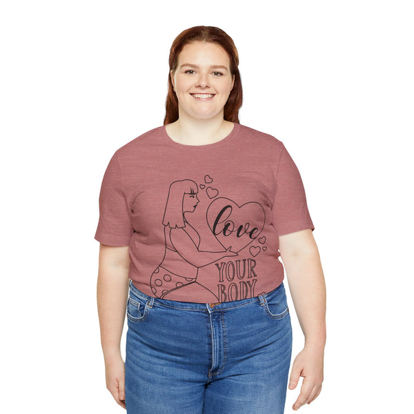 Body Positive Plus Size Woman Jersey Short Sleeve Tee T-Shirt