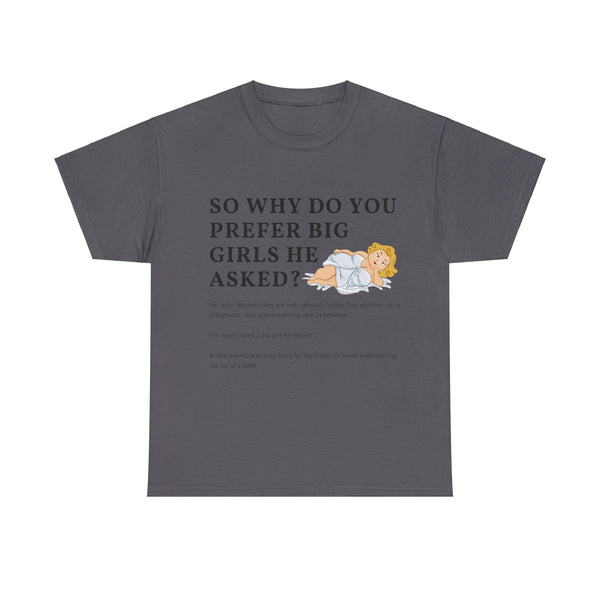 Why Big Girls Plus Size Women Heavy Cotton Tee