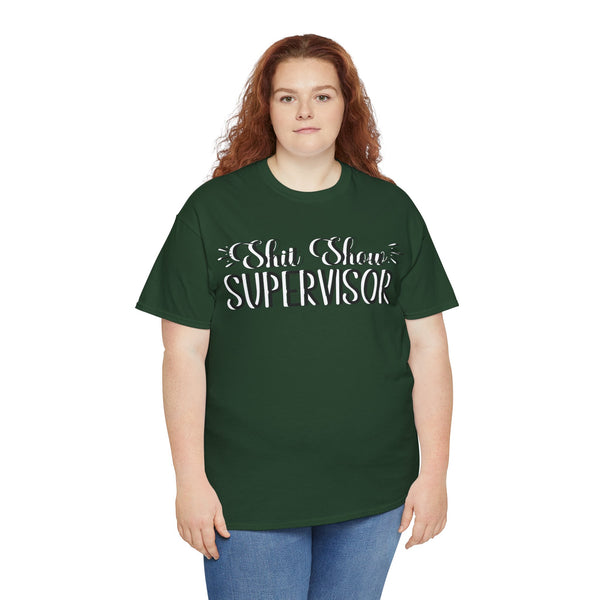 Sh*t Show Supervisor Plus Size Women Heavy Cotton Tee