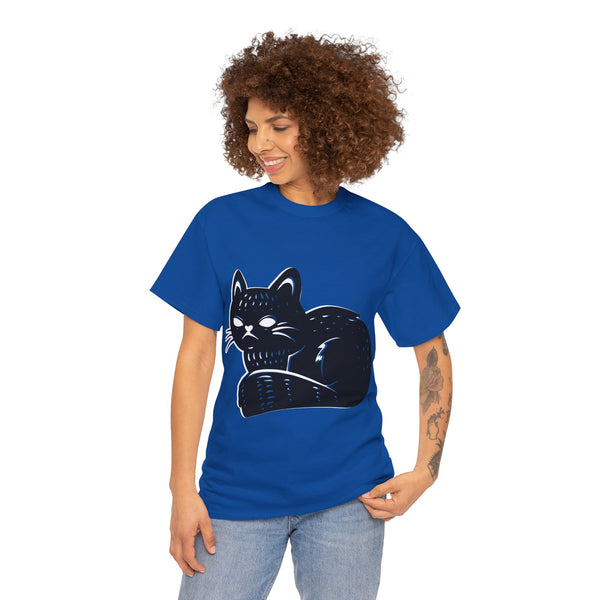 "Black Cat" Plus Size Women Heavy Cotton Tee T-Shirt