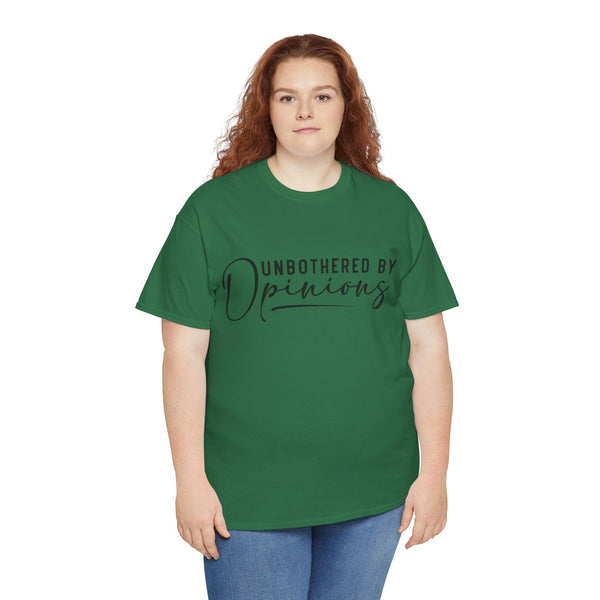 "Unbothered By Opinions" Plus Size Women Heavy Cotton Tee