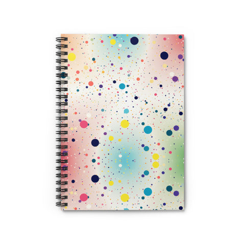 Rainbow Dots Spiral Notebook - Ruled Line