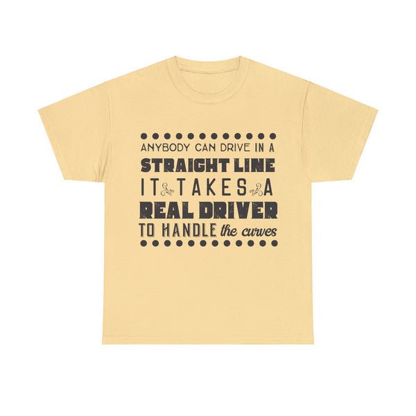Anyone can Drive, Not handle Curves Plus Size Women Heavy Cotton Tee