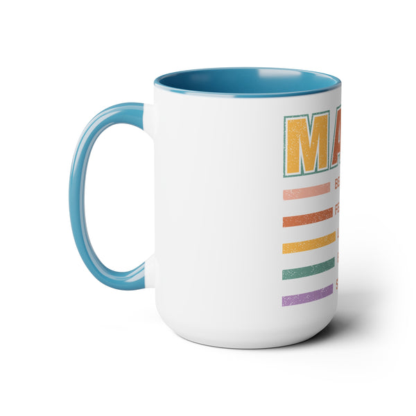 Mama Beautiful Mother's Day Two-Tone Coffee Mugs Cup, 15oz