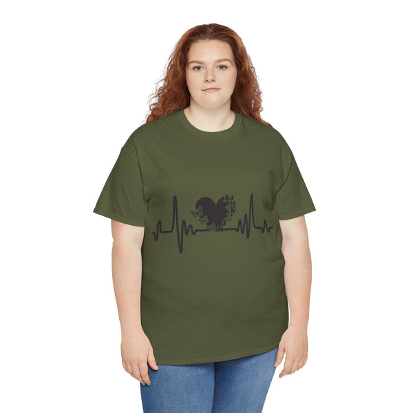 Love is Life Line Plus Size Women Heavy Cotton Tee