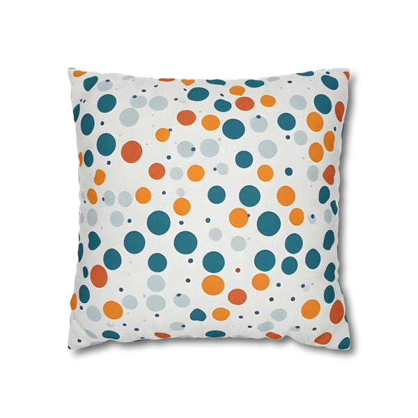 Spring Polka Dots Spun Polyester Square Pillowcase
