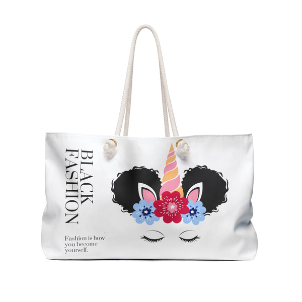 Black Fashion Weekender Tote Bag: Your Stylish Travel Companion