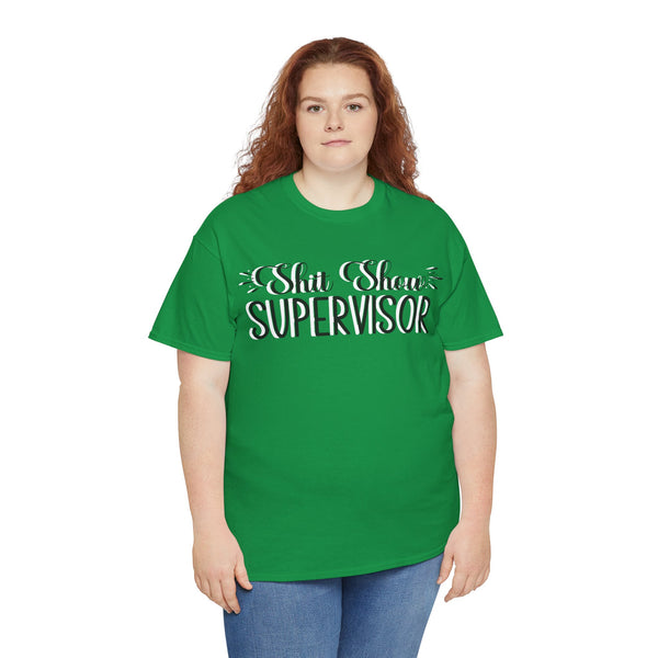 Sh*t Show Supervisor Plus Size Women Heavy Cotton Tee