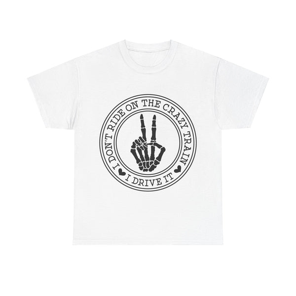 Ride the Train Women Heavy Cotton Tee T-Shirt