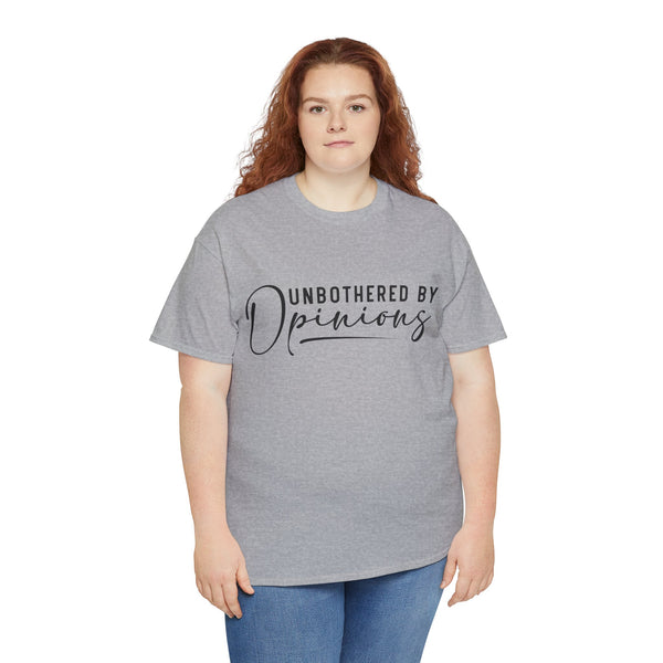 "Unbothered By Opinions" Plus Size Women Heavy Cotton Tee