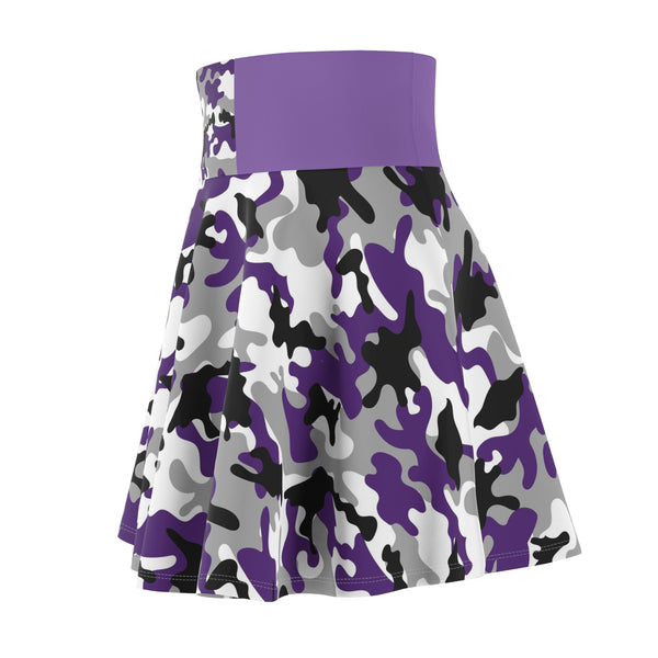 Purple Camo Women's Skater Skirt