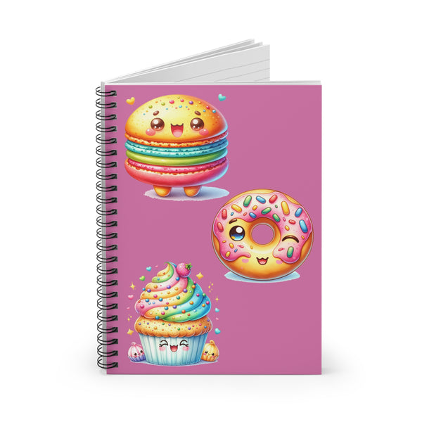 Kawaii Food Spiral Notebook - Ruled Line