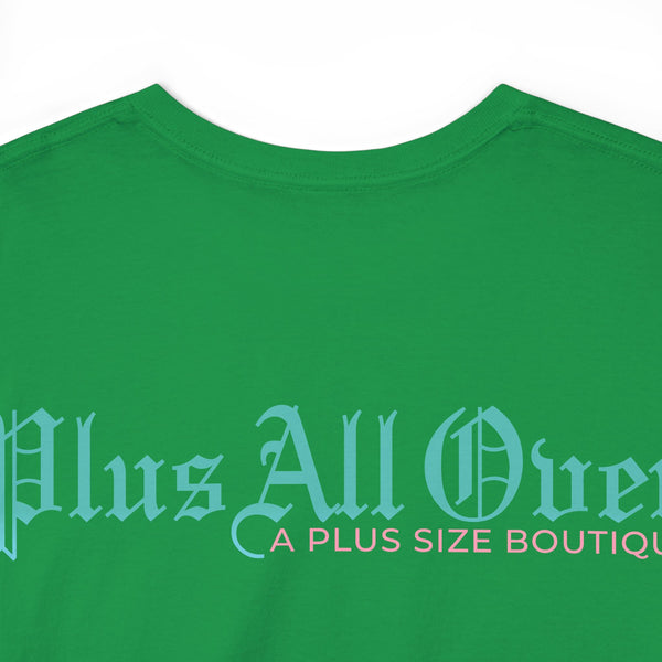 "Plus All Over" Plus Size Women Heavy Cotton Tee T-shirt