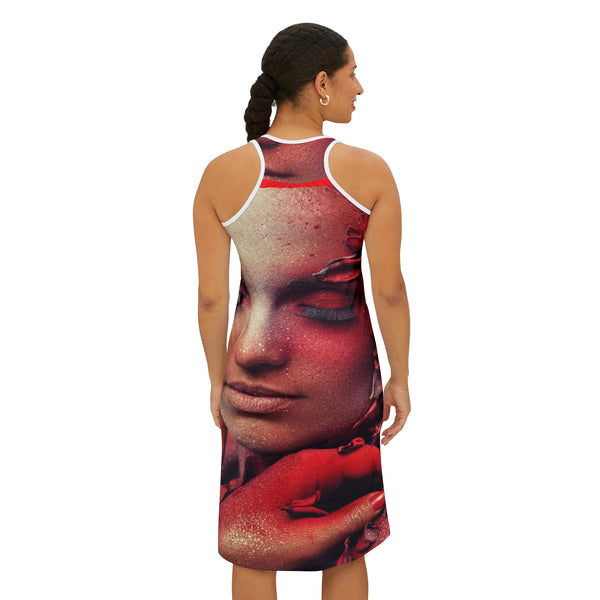 Red Flame Art Women's Racerback Dress
