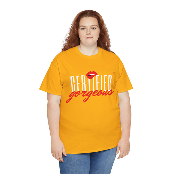 Certified Gorgeous Plus Size Women Heavy Cotton Tee