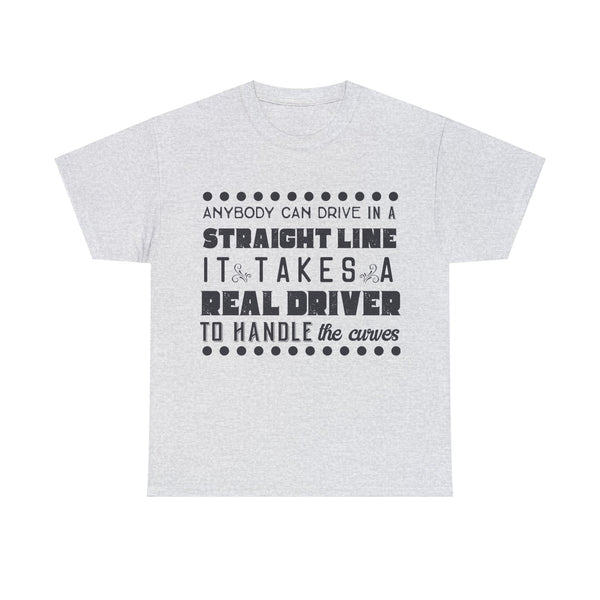 Anyone can Drive, Not handle Curves Plus Size Women Heavy Cotton Tee