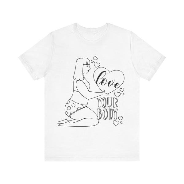 Body Positive Plus Size Woman Jersey Short Sleeve Tee T-Shirt