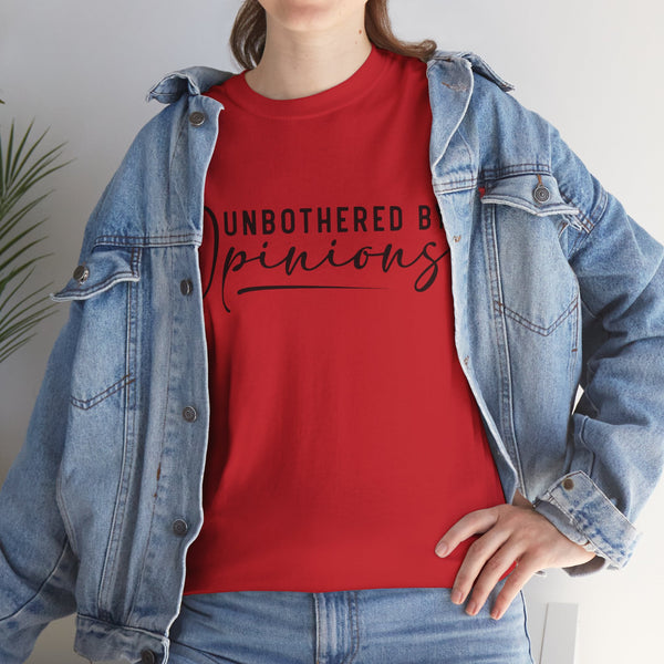 "Unbothered By Opinions" Plus Size Women Heavy Cotton Tee