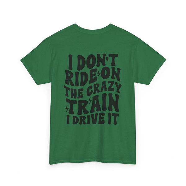 Ride the Train Women Heavy Cotton Tee T-Shirt