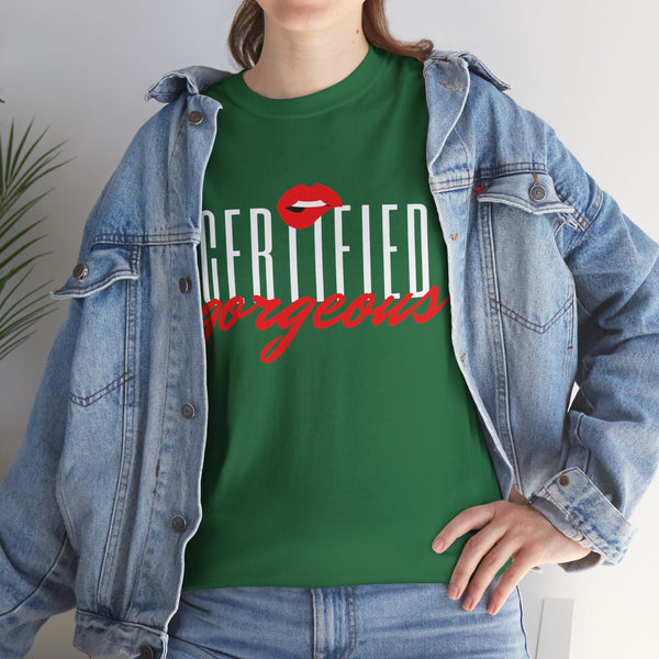 Certified Gorgeous Plus Size Women Heavy Cotton Tee