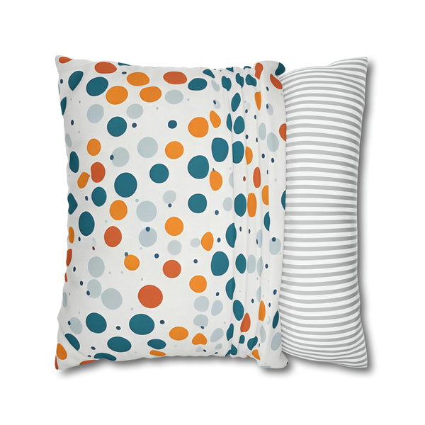 Spring Polka Dots Spun Polyester Square Pillowcase