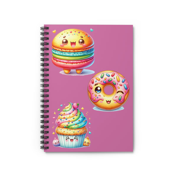 Kawaii Food Spiral Notebook - Ruled Line