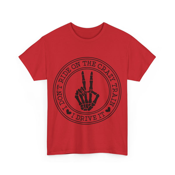 Ride the Train Women Heavy Cotton Tee T-Shirt