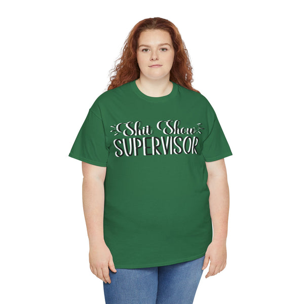 Sh*t Show Supervisor Plus Size Women Heavy Cotton Tee