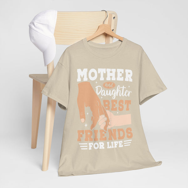 "Mom & Daughter Best Friends" Plus Size Women Heavy Cotton Tee T-Shirt