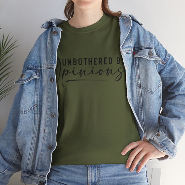 "Unbothered By Opinions" Plus Size Women Heavy Cotton Tee