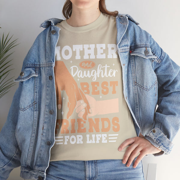 "Mom & Daughter Best Friends" Plus Size Women Heavy Cotton Tee T-Shirt