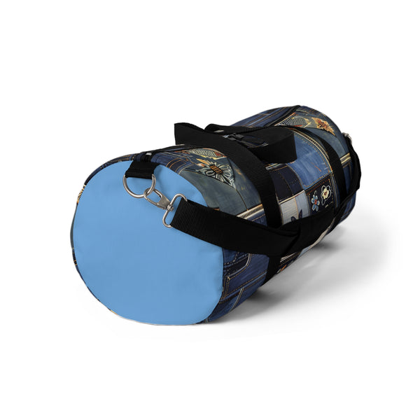 Denim Print Duffel Gym Bag