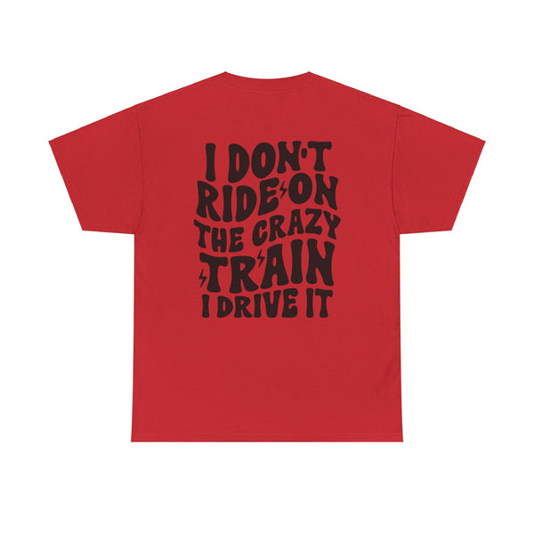 Ride the Train Women Heavy Cotton Tee T-Shirt