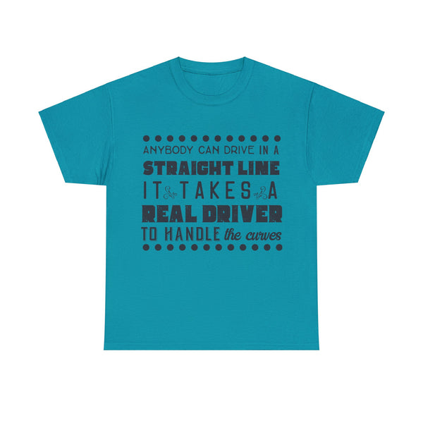 Anyone can Drive, Not handle Curves Plus Size Women Heavy Cotton Tee
