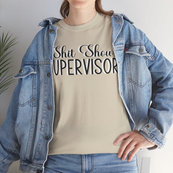 Sh*t Show Supervisor Plus Size Women Heavy Cotton Tee