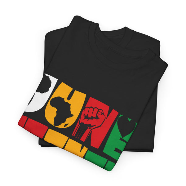 Juneteenth Free-ish Since 1865 Plus Size Woman Heavy Cotton Tee