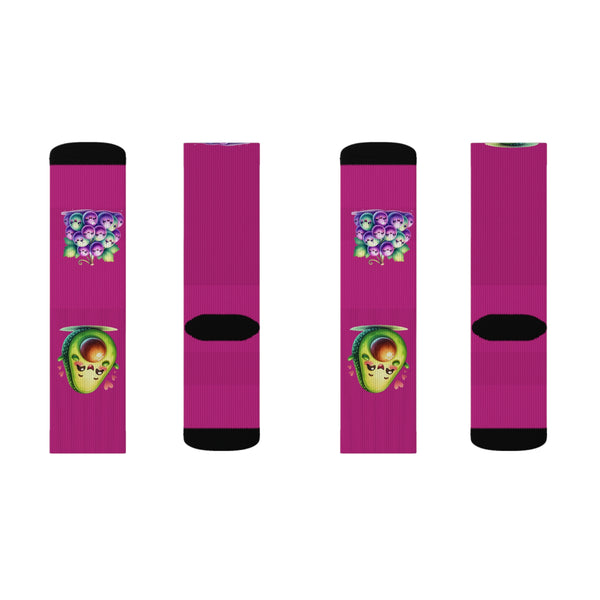 Kawaii Fruit Food  Sublimation Woman Socks