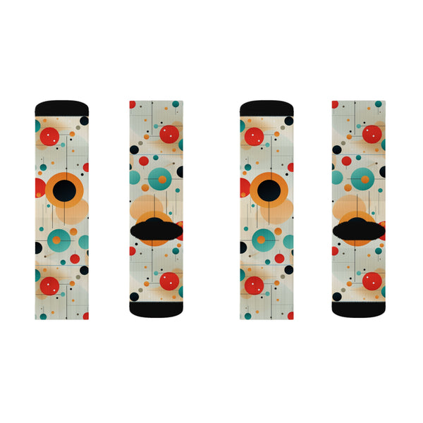 Dynamic Polka Dots Sublimation Woman Socks