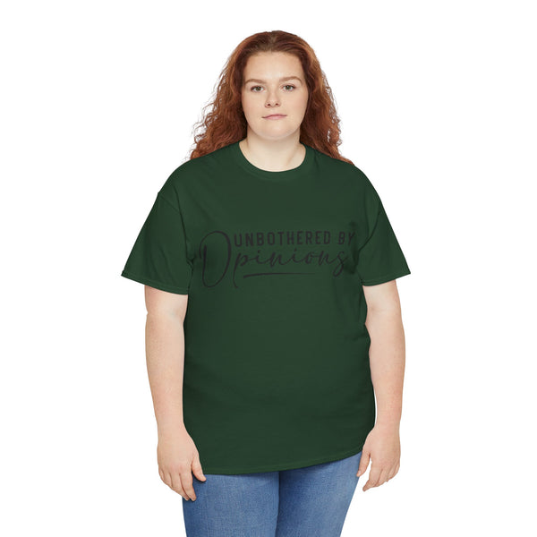 "Unbothered By Opinions" Plus Size Women Heavy Cotton Tee