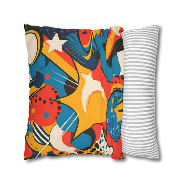 Cartoon Spun Polyester Square Pillowcase