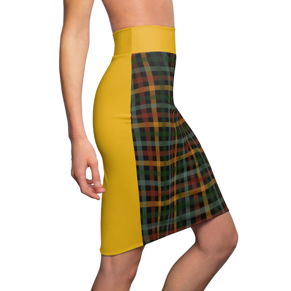 Plaid Tone Women's Pencil Skirt