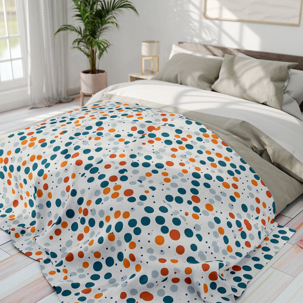 Spring Polka Dots Arctic Fleece Throw Blanket